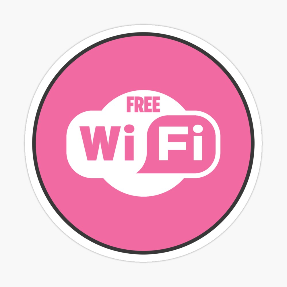 Pink Circle Free Wifi Logo Internet Hipster Business Poster By Taimforchenj Redbubble