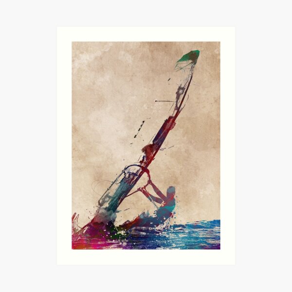 windsurfing sport art #windsurfing #sport Art Print