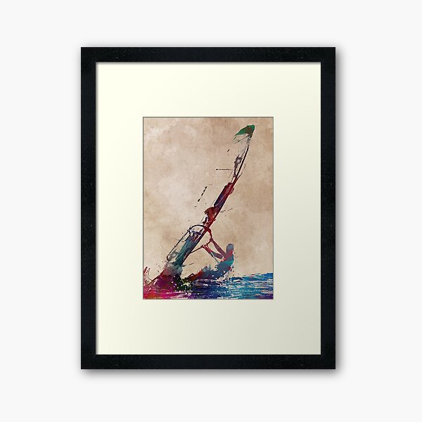 windsurfing sport art #windsurfing #sport Framed Art Print