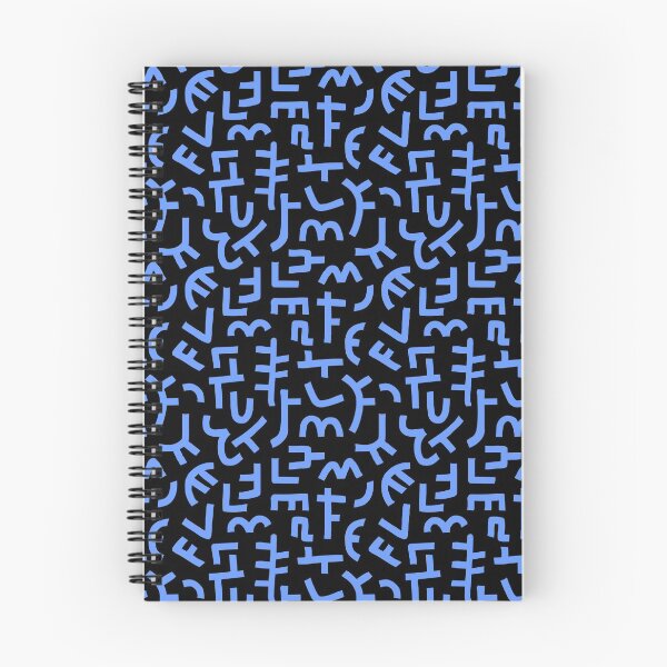 Artikelvorschau, Hand gezeichnetes Kuba-Stoff-Art-Muster 121019 - Baby-Blau auf Schwarzem entworfen und verkauft von Artberry.