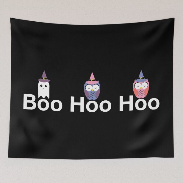Item preview, Boo Hoo Hoo - White Lettering designed and sold by CoralFoxDesigns.