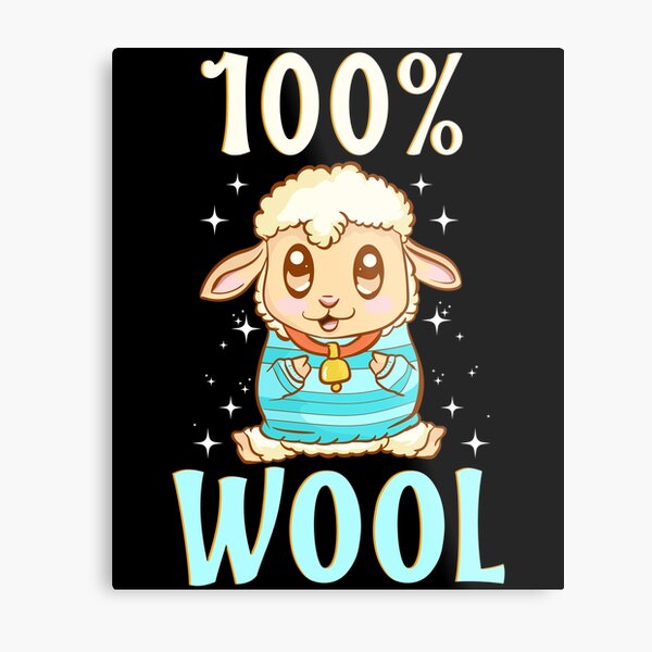 Cute & Funny 100% Wool Sheeps Are 100 Percent Wool Metal Print