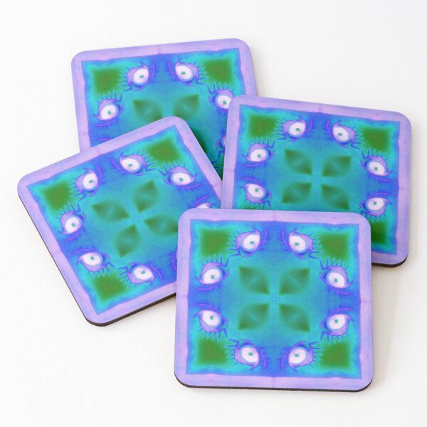 Item preview, Mosaic of the Eyes, 2019 Halloween Collection, Purple and Green Abstract Pattern, by Bennydoscope designed and sold by Bennydoscope.