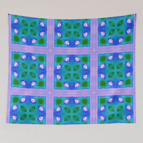 Item preview, Mosaic of the Eyes, 2019 Halloween Collection, Purple and Green Abstract Pattern, by Bennydoscope designed and sold by Bennydoscope.