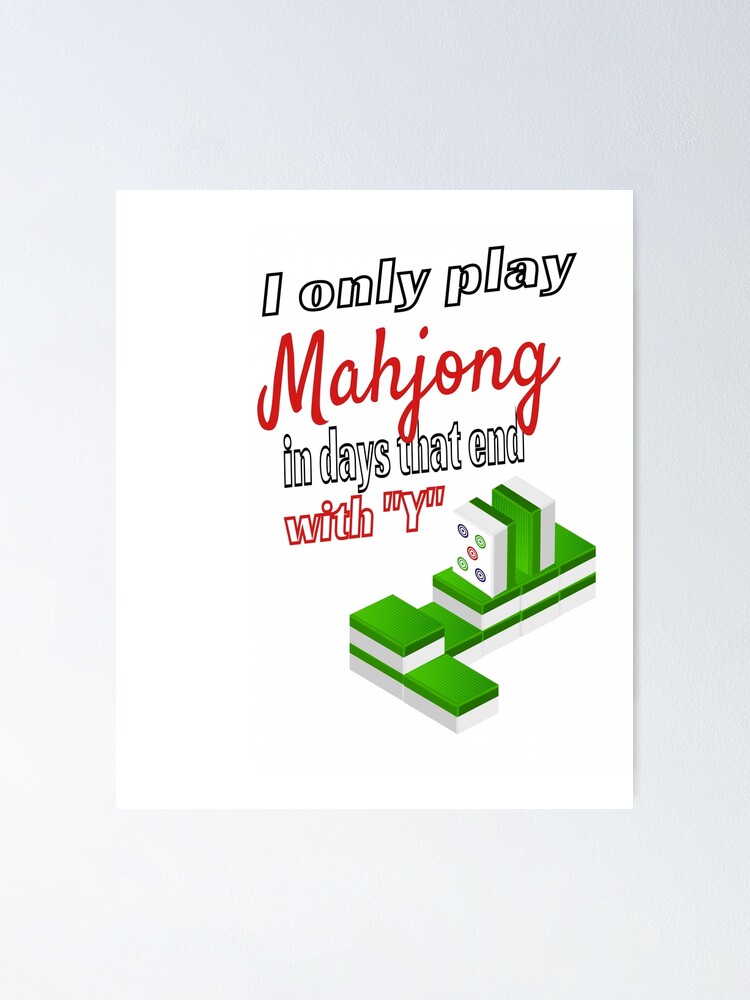 Mahjong is my therapy Mah Jong Solitaire Play Online Titans Connect Board  Game Poster for Sale by tengamerx