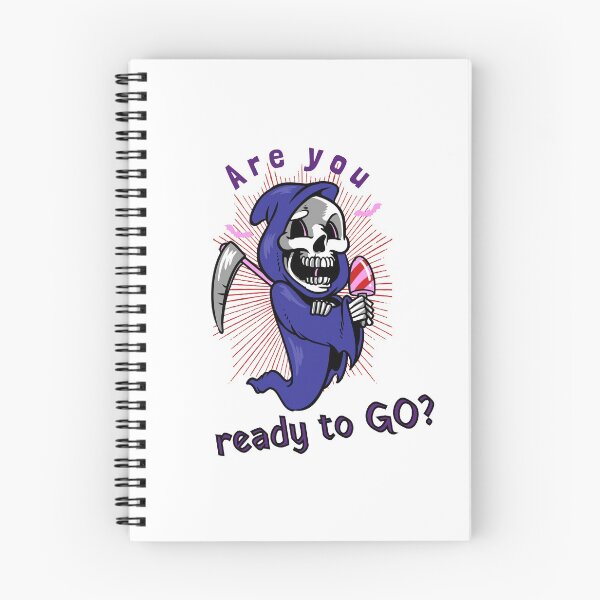 Item preview, Are you ready to go - Grim Death Reaper Scythe Halloween Skeleton Creepy Scary Kid Friendly Design  designed and sold by tengamerx.