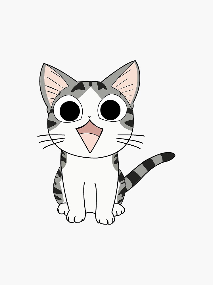 Рисунок котик аниме