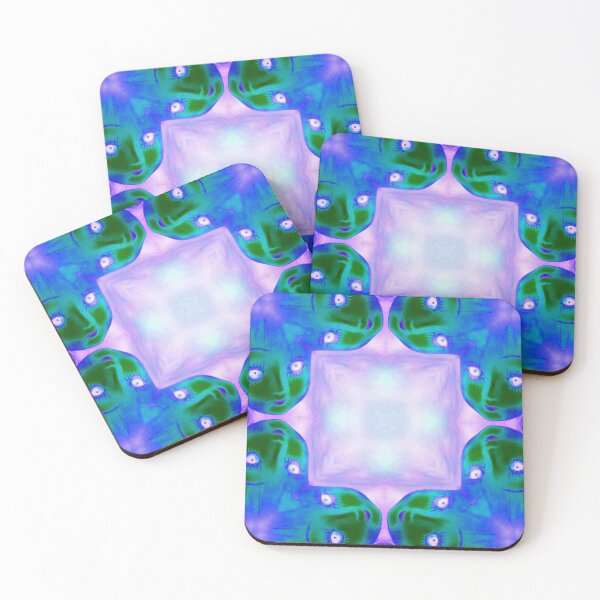 Item preview, Mosaic dolls, Halloween Collection 2019, purple and green abstract pattern, by Bennydoscope designed and sold by Bennydoscope.
