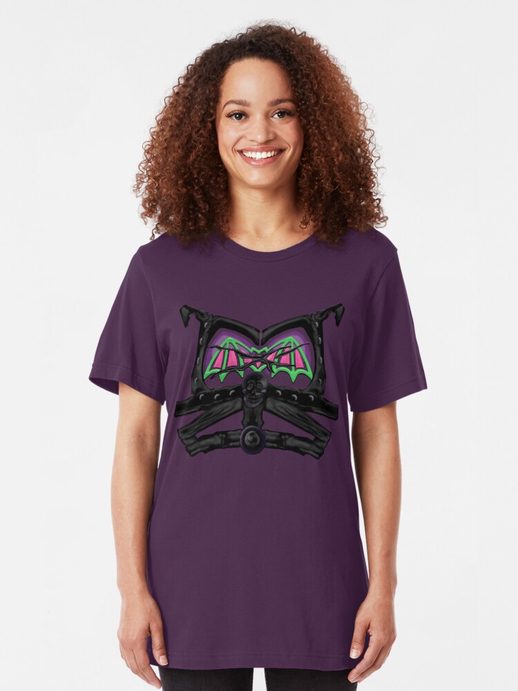 Alternate view of Skeletor Battle Damage Slim Fit T-Shirt