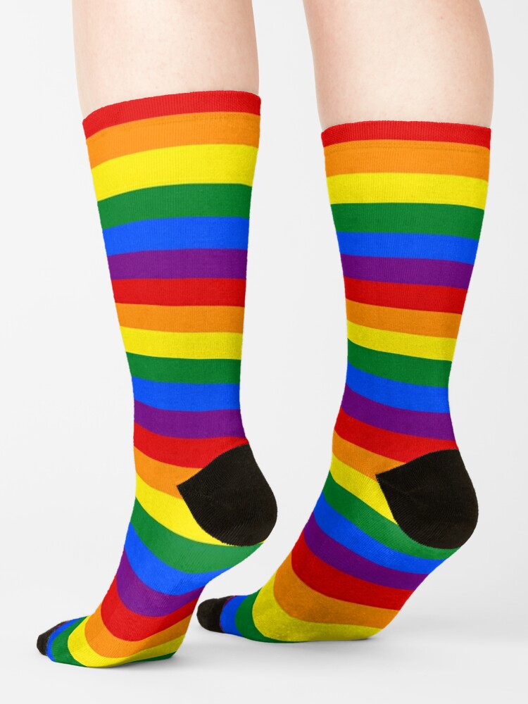 Alternate view of Rainbow pride flag Socks