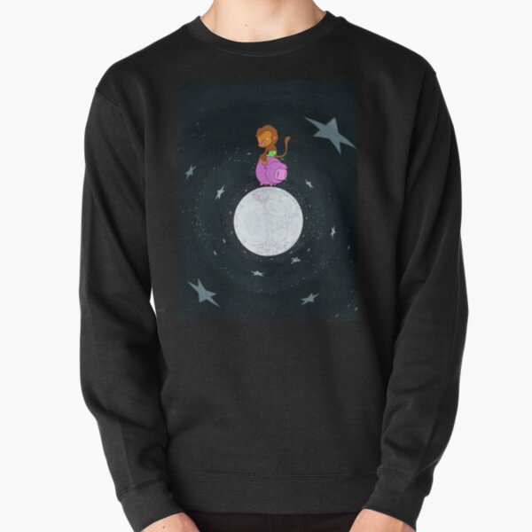 Baby Monkey Rides A Pig Backwards On The Moon Pullover Sweatshirt