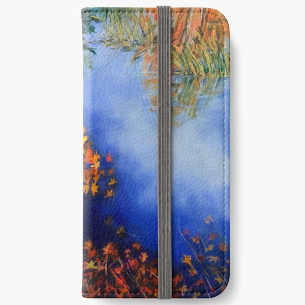 The wind scatters the golden leaves iPhone Wallet