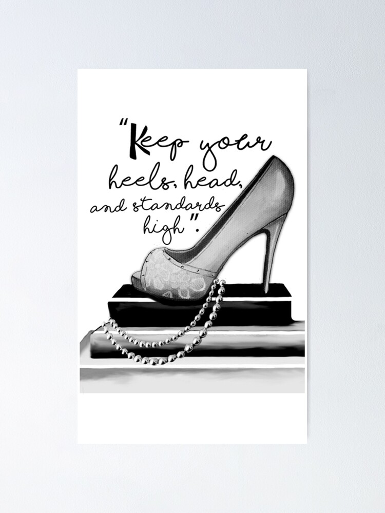 Mouse Pad Keep Your Heels Head and Standards High Red High Heel Shoes Square
