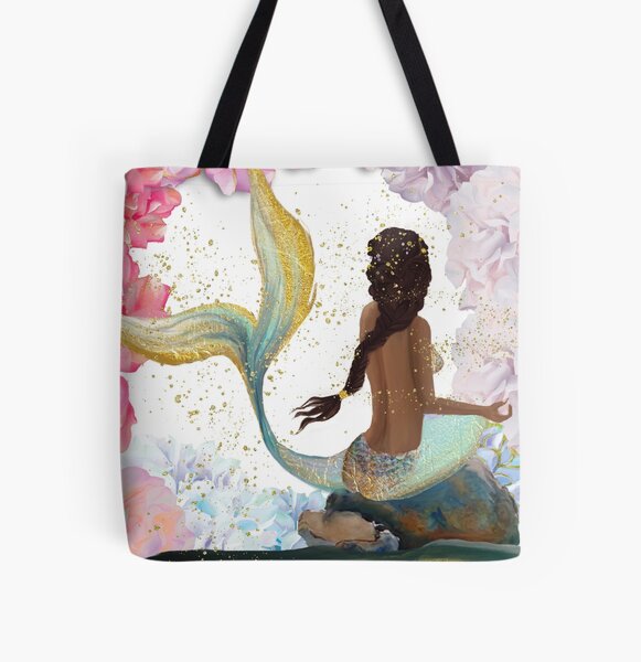 Mermaid Colors All Over Print Tote Bag