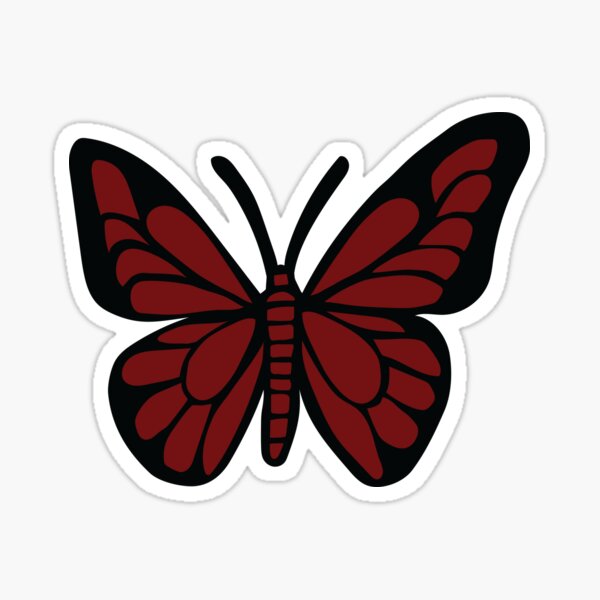 Maroon Butterfly Wall Decals, Nursery Stickers