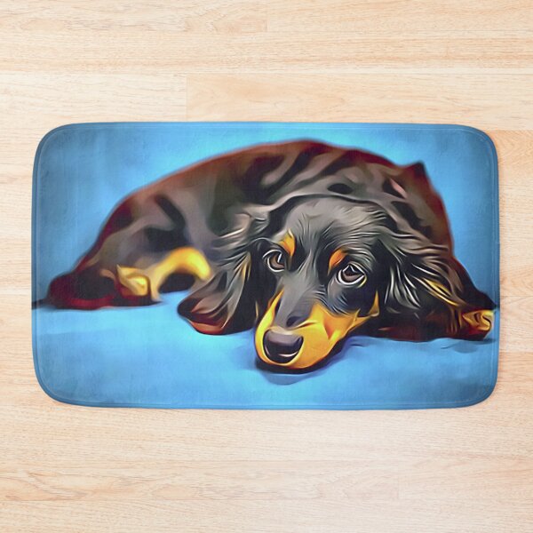 Item preview, Sleepy Long Haired Brown Dachshund designed and sold by Sunleil.