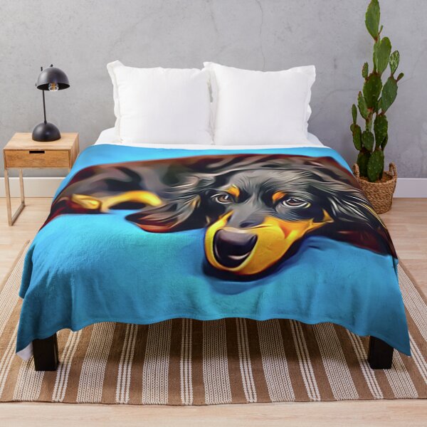 Item preview, Sleepy Long Haired Brown Dachshund designed and sold by Sunleil.