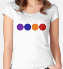Purple Blue Orange Red Fitted Scoop T-Shirt