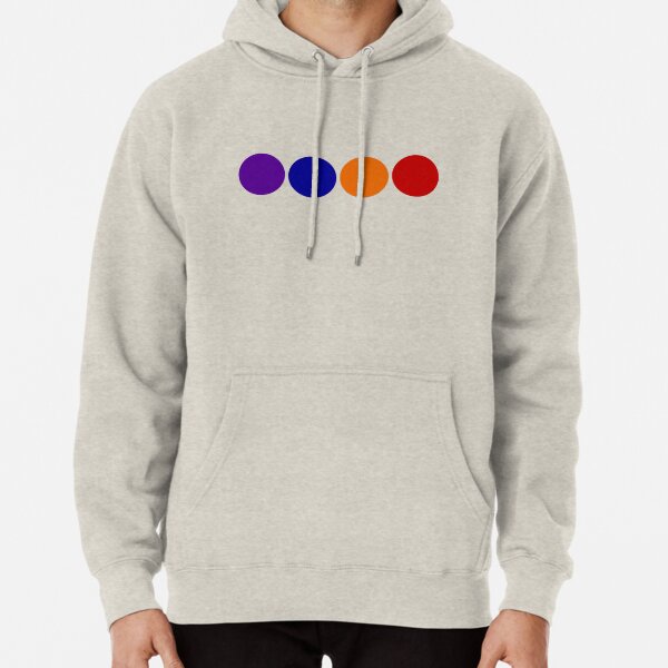 Purple Blue Orange Red Pullover Hoodie