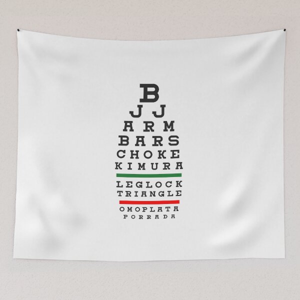 Item preview, Brazilian Jiu-Jitsu Moves Eye Chart BJJ designed and sold by CreaTeePH.