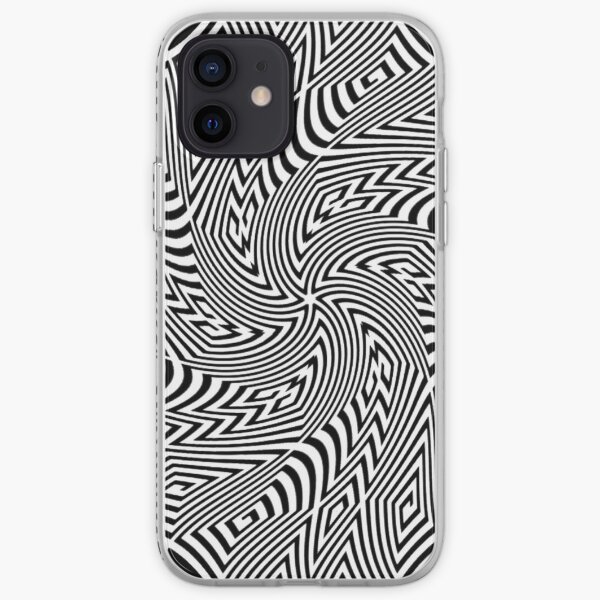 #Pattern, #funky, #repetition, #intricacy, endless, textile, repeat, illusion, abstract iPhone Soft Case