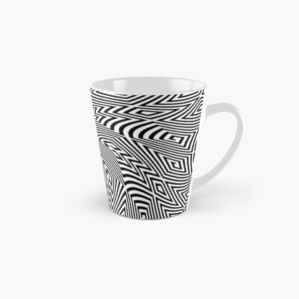 #Pattern, #funky, #repetition, #intricacy, endless, textile, repeat, illusion, abstract Tall Mug