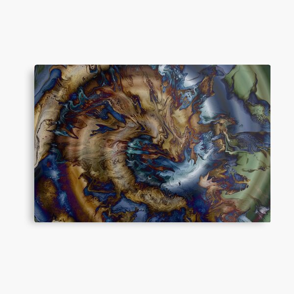 Sea Serpent Swimming Metal Print