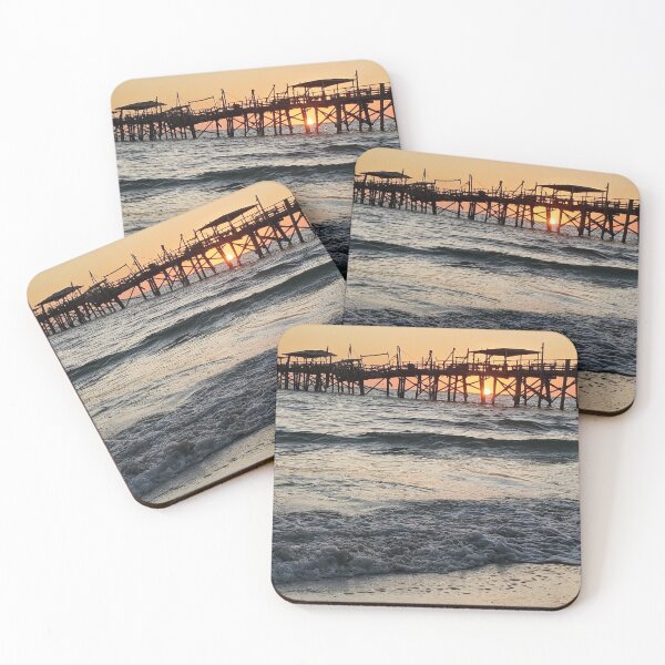 Item preview, Sunset at the battered pier designed and sold by Amanda Huggins.