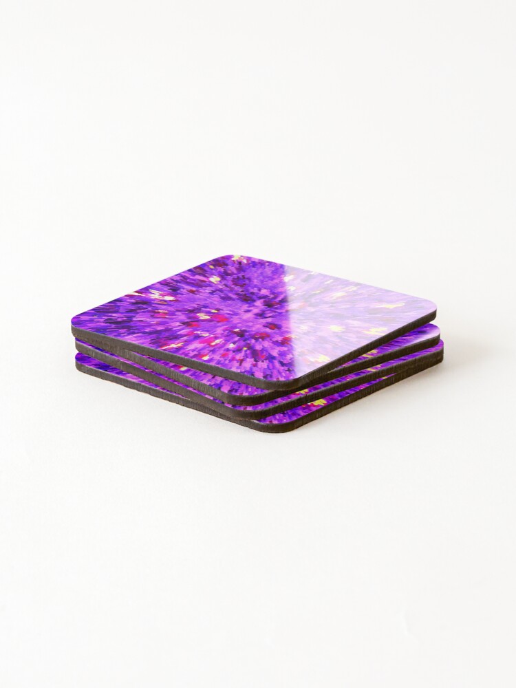 Thumbnail 4 of 5, Coasters (Set of 4), Purple Light Speed designed and sold by RamiBeans.