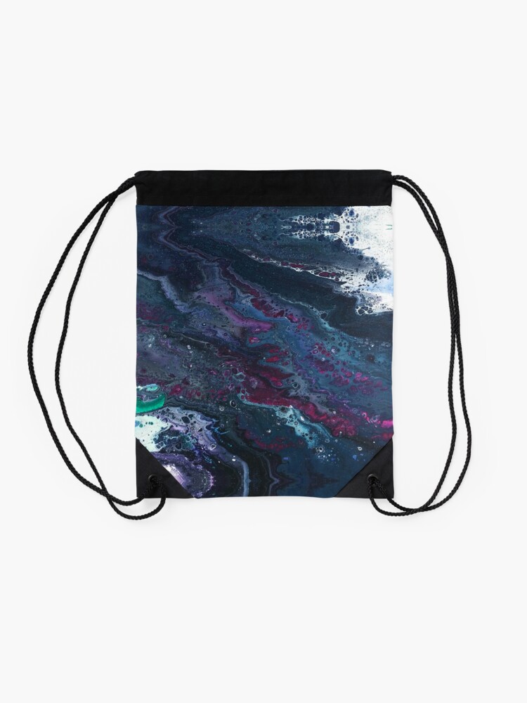 Alternate view of Skipping Between Raindrops Drawstring Bag