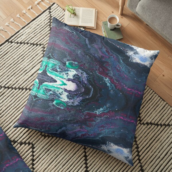Skipping Between Raindrops Floor Pillow