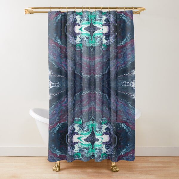 Skipping Between Raindrops Shower Curtain