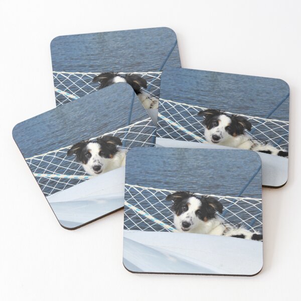 Item preview, Skipper Smiling while Peering over Dinghy designed and sold by banditandkoko.