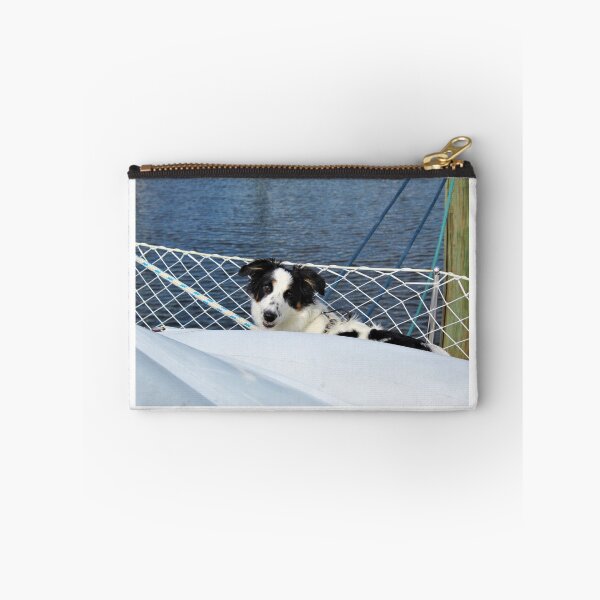 Item preview, Skipper Smiling while Peering over Dinghy designed and sold by banditandkoko.