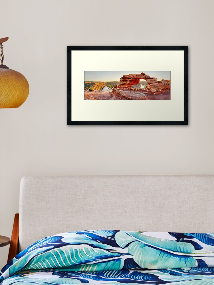 Thumbnail 2 of 7, Framed Art Print, Nature's Window, Kalbarri National Park, Western Australia designed and sold by Chockstone.