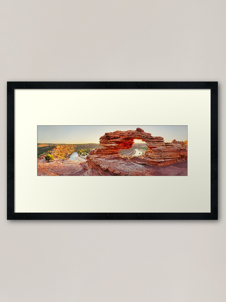 Thumbnail 1 of 7, Framed Art Print, Nature's Window, Kalbarri National Park, Western Australia designed and sold by Chockstone.