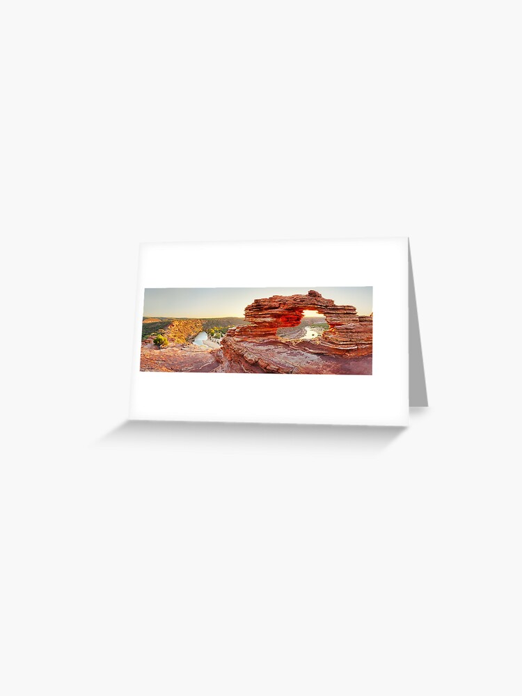 Thumbnail 1 of 2, Greeting Card, Nature's Window, Kalbarri National Park, Western Australia designed and sold by Chockstone.