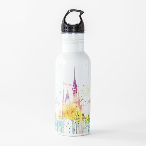 Watercolor Princess Castle Water Bottle