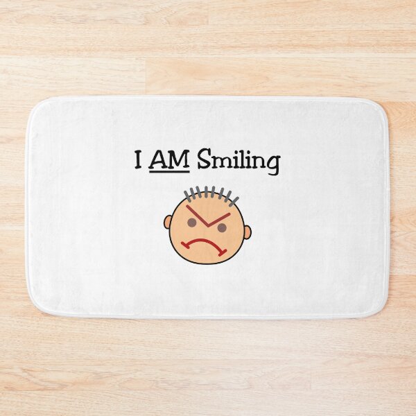 Item preview, Funny I AM Smiling Grouchy Angry Crabby Guy Light-Color designed and sold by TinyStarAmerica.