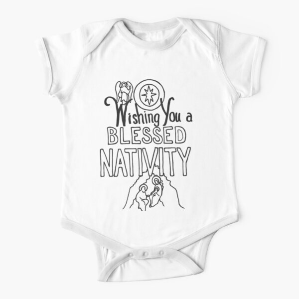 Blessed Nativity Short Sleeve Baby One-Piece