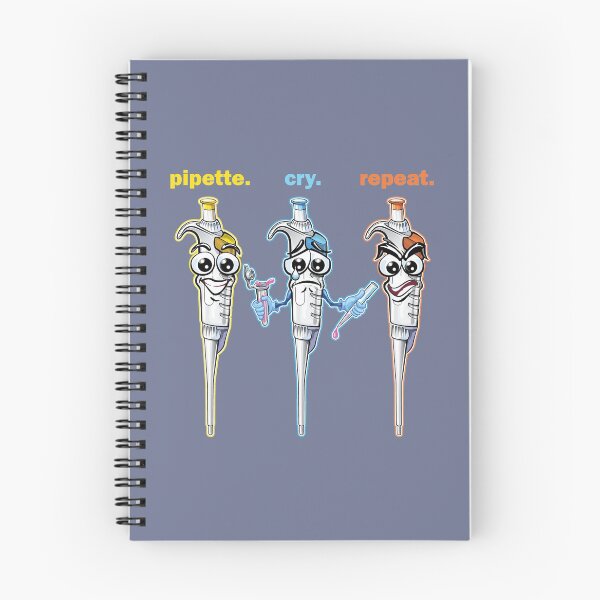 Item preview, PCR Pipette Cry Repeat - Cartoon Pipette Funny Design for Dark Backgrounds designed and sold by Zit-Zat-Zot.
