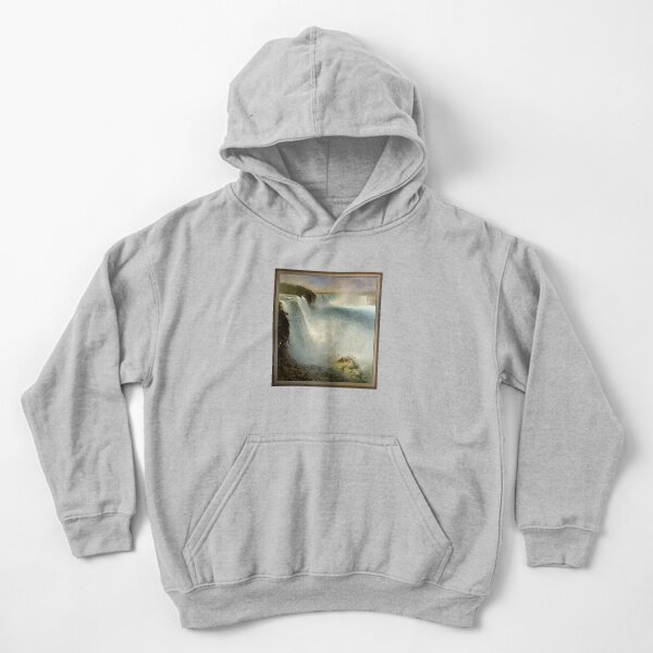 Niagara Falls, from the American Side by Frederic Edwin Church Kids Pullover Hoodie