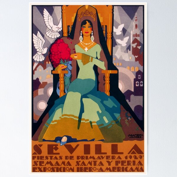 Item preview, Spain 1929 Seville Fair Advertising Poster designed and sold by retrographics.