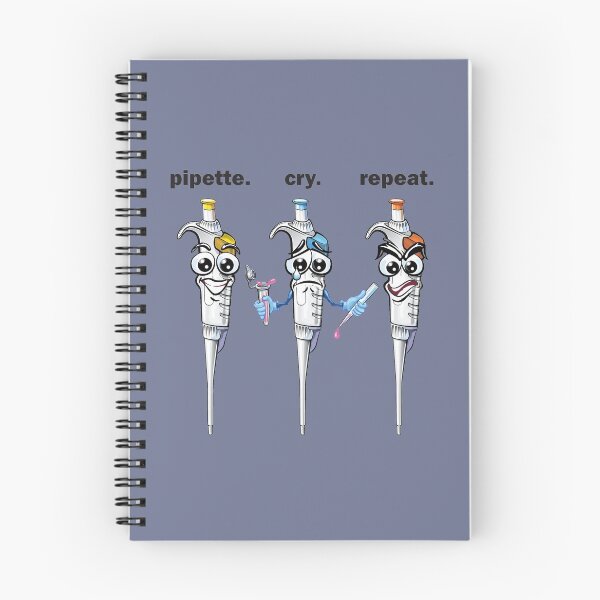 Item preview, PCR Pipette Cry Repeat - Cartoon Pipette Funny Design for Light Backgrounds designed and sold by Zit-Zat-Zot.