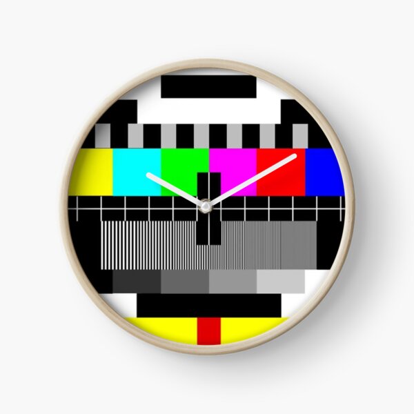 90's TV Test pattern Clock