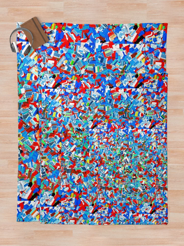 Thumbnail 5 of 6, Throw Blanket, Colorful Building Blocks - Abstract Design designed and sold by RamiBeans.