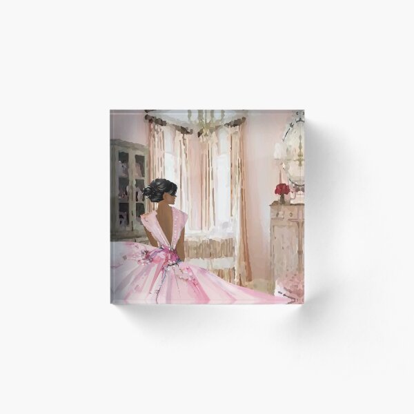Pretty in Pink Acrylic Block