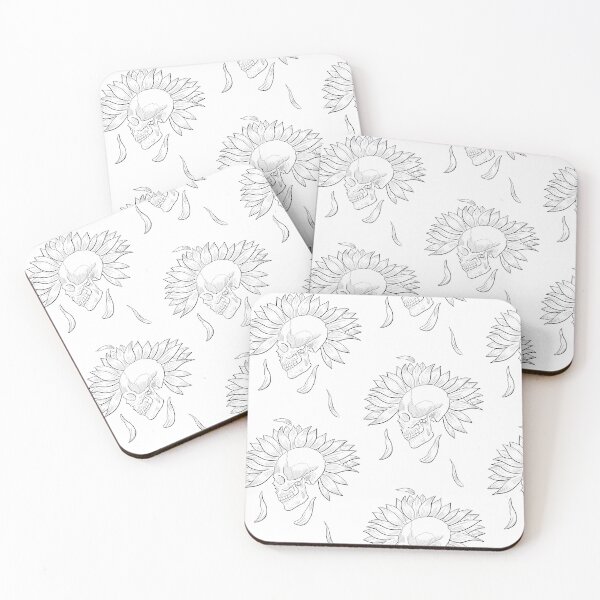 Item preview, Flower skull designed and sold by MorganLeighArt.