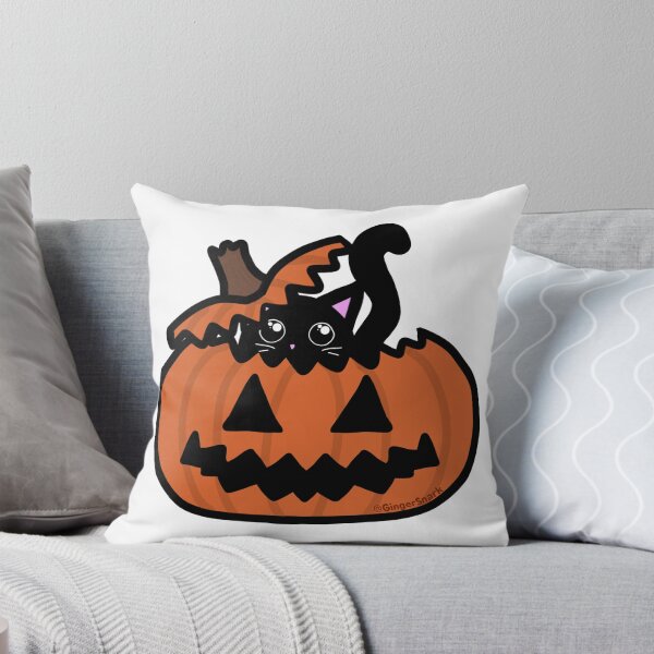 Item preview, Spooky Cute Cat in Pumpkin Halloween Sticker designed and sold by GingerSnark.