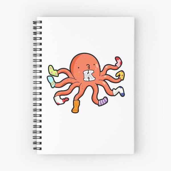Item preview, Alphabet Letter K Cute Sock-topus designed and sold by kidsmonogram.